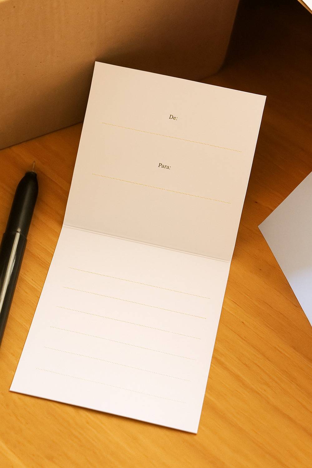 cartao de presente purpose paper