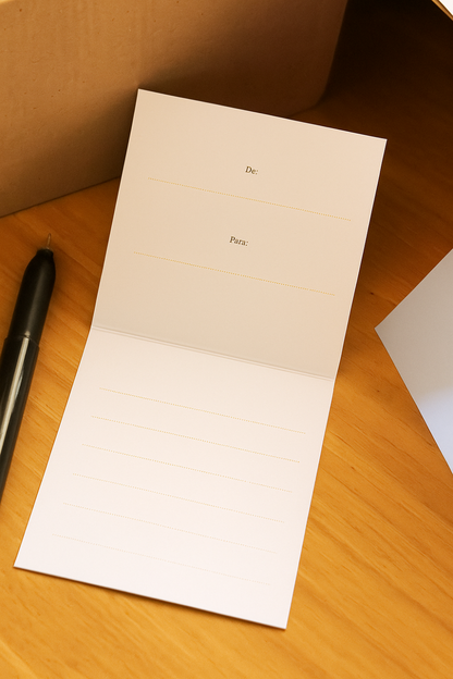 cartao de presente purpose paper