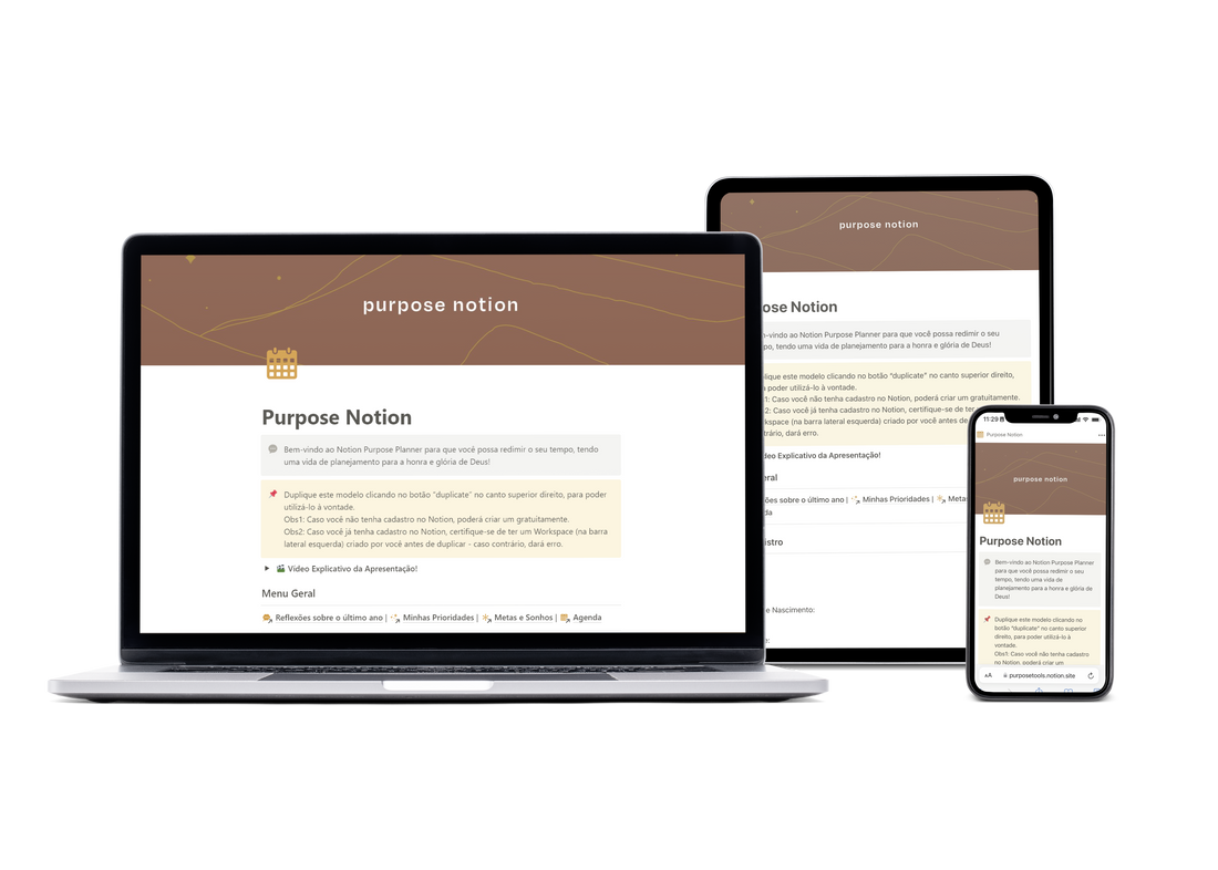 Purpose Notion - Planner Digital